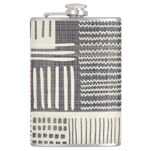 Hand-drawn geometric stripes, seamless pattern. hip flask
