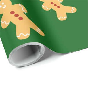 Hand-Drawn Gingerbread Wrapping Paper