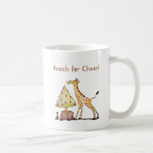 Hand-Drawn Giraffe Christmas Tree Art Coffee Mug