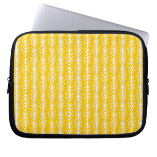 Hand Drawn Gold Wheat Pattern Laptop Sleeve
