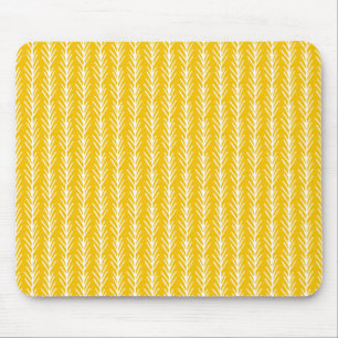 Hand Drawn Gold Wheat Pattern Mouse Mat