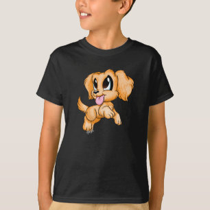 Hand Drawn Golden Retriever Dog Kid's Football Tee