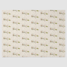 Hand drawn golf tissue paper