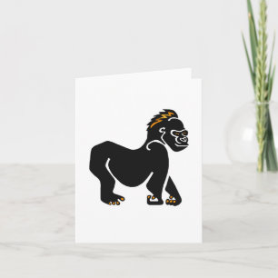 Hand drawn GORILLA -Wildlife -Primate - Ape Card
