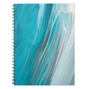 Hand drawn gouache painting. Abstract art backgrou Notebook