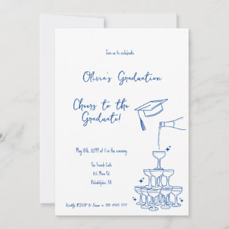 Hand drawn Graduation Invitation and announcement