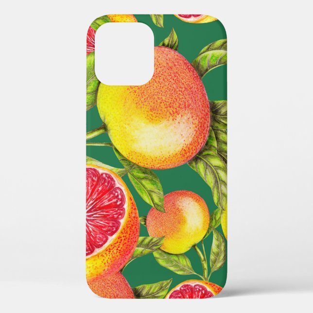 Hand Drawn Grapefruits Seamless Pattern Case-Mate iPhone Case (Back)
