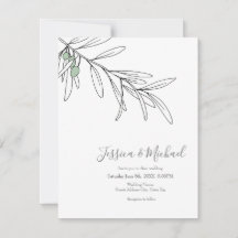 Hand Drawn Green Olive Leaves