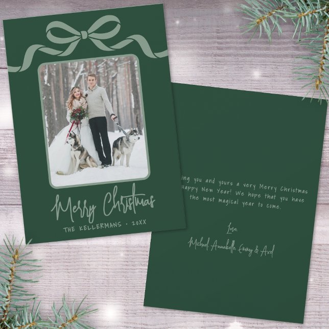 Hand Drawn Green Whimsical Merry Christmas Holiday Card (Hand Drawn Green Whimsical Merry Christmas Holiday Card )