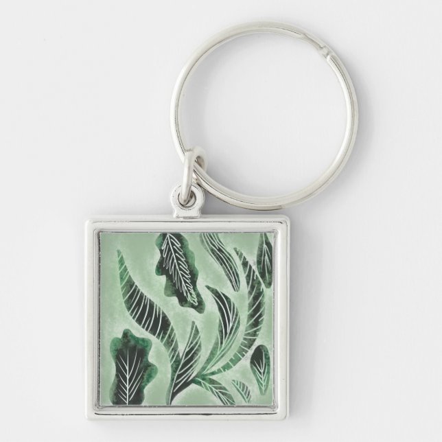 Hand Drawn Greenery Botanical Specialist Botanist Key Ring (Front)
