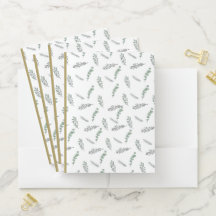 Hand drawn Greenery Pocket Folder