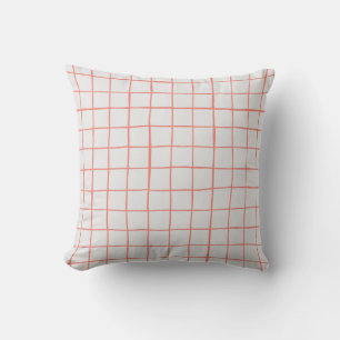 Hand-Drawn Grid Pattern Cushion