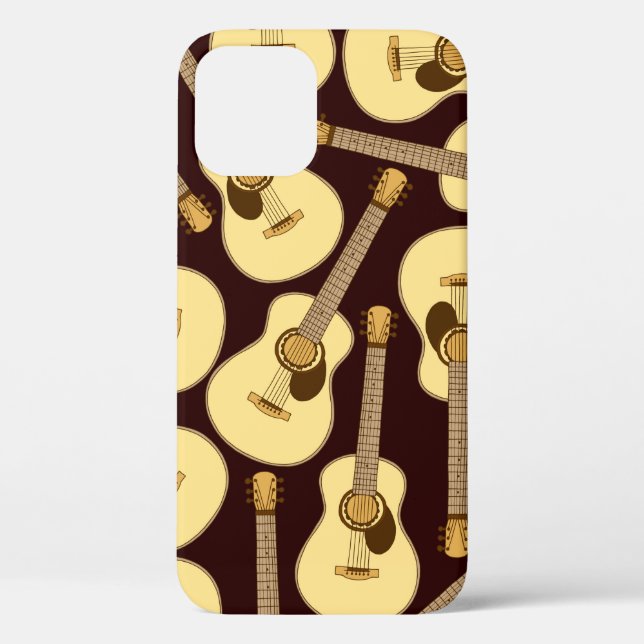 Hand drawn guitar seamless pattern Case-Mate iPhone case (Back)