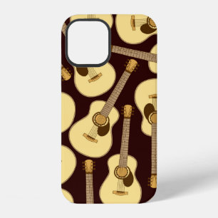 Hand drawn guitar seamless pattern iPhone 12 case