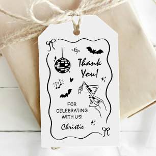 Hand Drawn Halloween Adult Birthday Party Gift Tags