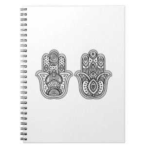 Hand Drawn Hamsa With Ornaments Notebook
