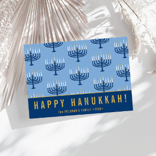 Hand Drawn Hanukkah Candles Happy Hanukkah Holiday Card