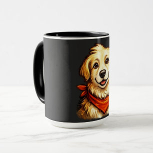 Hand-Drawn Happy Golden Dog Sweatshirt Mug