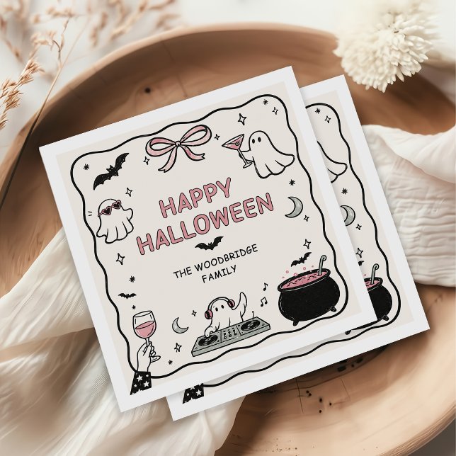 Hand Drawn Happy Halloween Napkins (Creator Uploaded)