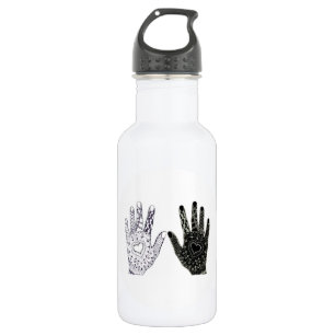 Hand Drawn Heart Hands 532 Ml Water Bottle