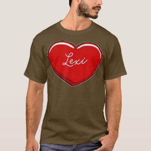 Hand Drawn Heart Lei First Name Hearts I Love Lei T-Shirt