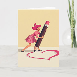 Hand Drawn Heart Love Card