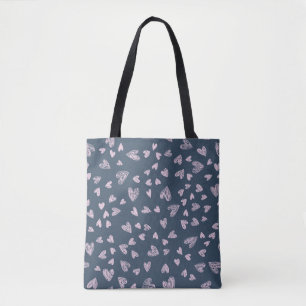 Hand drawn Heart Pattern Design Tote Bag