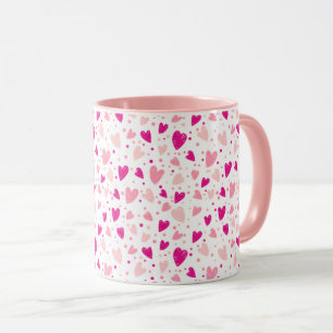 Hand-Drawn Heart Pattern  Mug