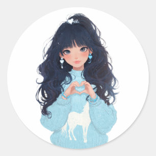 Hand Drawn Heart Sticker Cute Love Heart Illustr