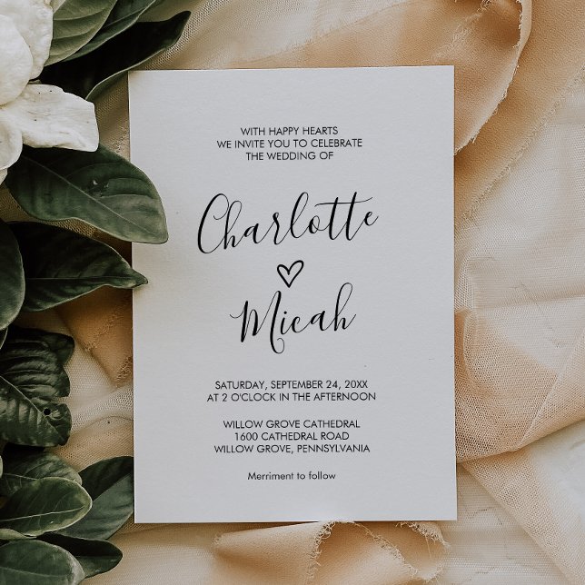 Hand Drawn Heart The Wedding Of Invitation (Creator Uploaded)