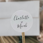 Hand Drawn Heart Wedding Envelope Seals<br><div class="desc">These hand drawn heart wedding envelope seals are perfect for a modern wedding. The simple and classic design features a lovely handwritten calligraphy font finished with a romantic heart. Personalise the label with the names of the bride and groom.</div>