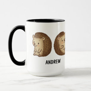 Hand Drawn Hedgehog Custom Cute Mug