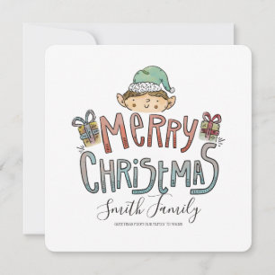 Hand Drawn Holiday Christmas Elf