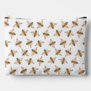 Hand Drawn Honeybees Zipper Pouch