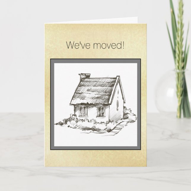 Hand Drawn House Moving Announcement (Front)