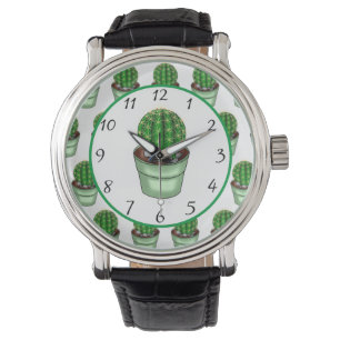 Hand drawn houseplant Cacti Watch