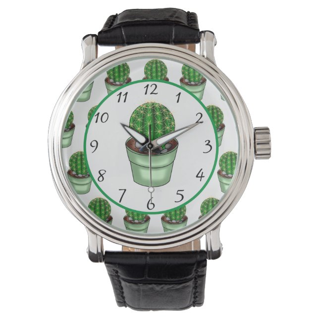 Hand drawn houseplant Cacti    Watch (Front)