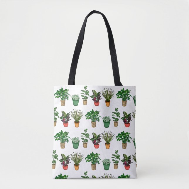 Hand Drawn Houseplants  Tote Bag (Front)