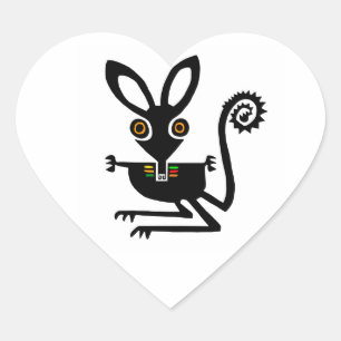 Hand drawn -  I love BILBIES- Wildlife - Nature- Heart Sticker