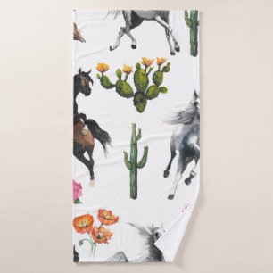 Hand drawn illustration. Seamless pattern. Cute ca Bath Towel