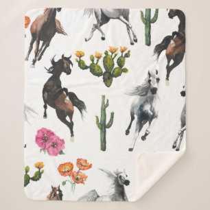 Hand drawn illustration. Seamless pattern. Cute ca Sherpa Blanket