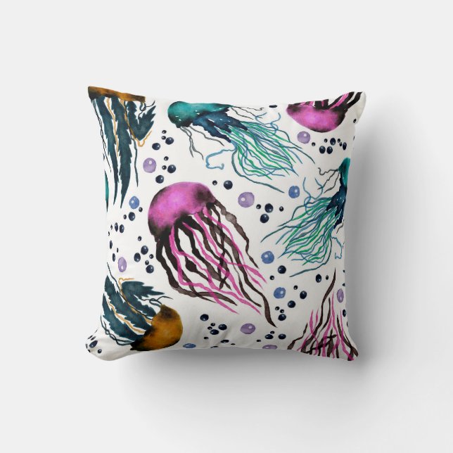 Hand drawn illustration. Seamless pattern. Digital Cushion (Front)