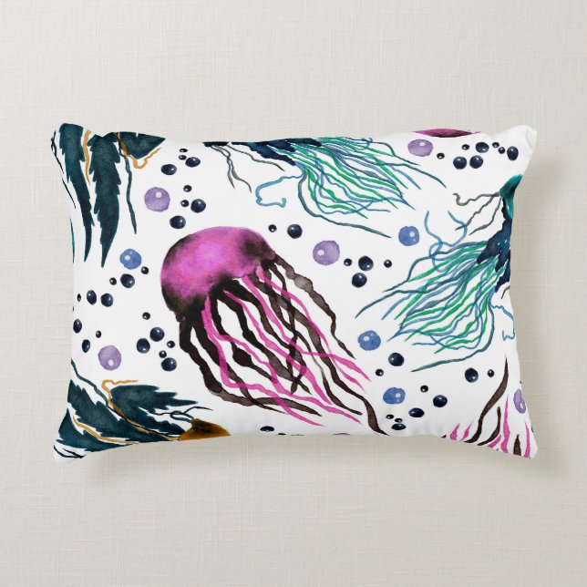 Hand drawn illustration. Seamless pattern. Digital Decorative Cushion (Front)