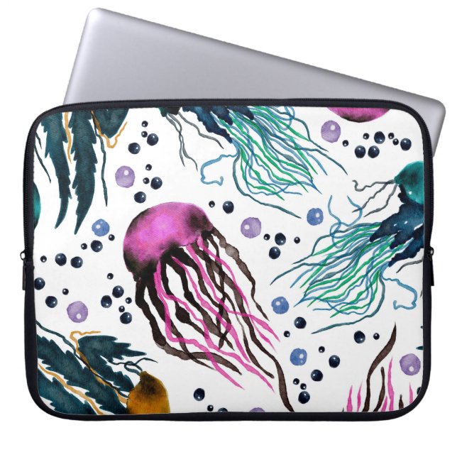 Hand drawn illustration. Seamless pattern. Digital Laptop Sleeve (Front)