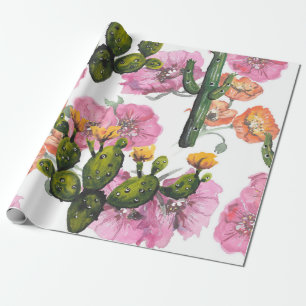 Hand drawn illustration. Watercolor drawing. Cute  Wrapping Paper