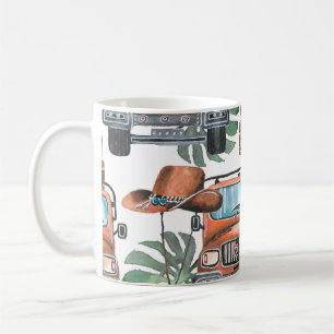Hand drawn illustration. Watercolor seamless patte Coffee Mug
