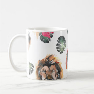Hand drawn illustration. Watercolor seamless patte Coffee Mug