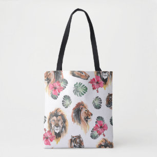 Hand drawn illustration. Watercolor seamless patte Tote Bag