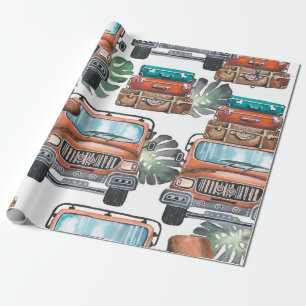 Hand drawn illustration. Watercolor seamless patte Wrapping Paper
