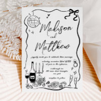 Hand Drawn Illustrations Doodles Wedding Party